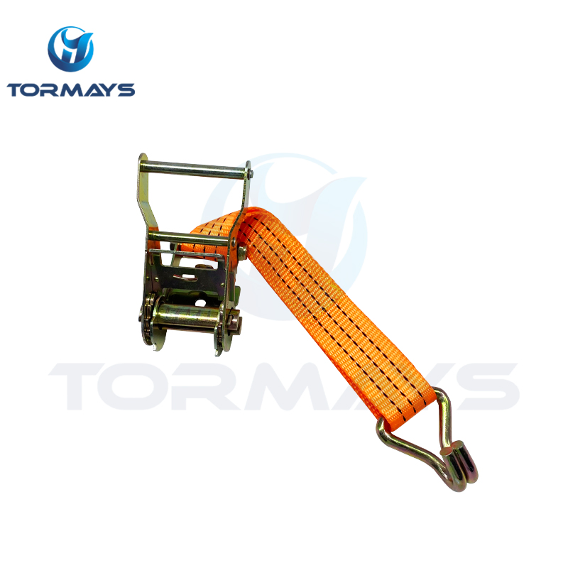 Logistics Transport Heavy Duty 1.5" Ratchet Strap with Double J Hook Strap Endless Ratchet Strap