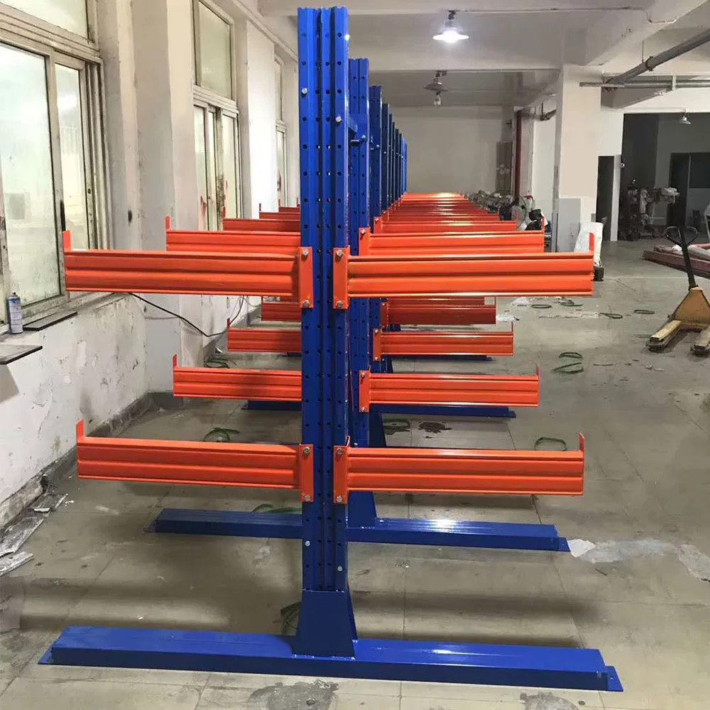 Steel Industrial Pallet Heavy Duty Shelf Garage Warehouse Storage Pipe Cantilever Rack System for Storing Fabric Roll Timber Lumber Sheet Hydraulic Hose Carpet