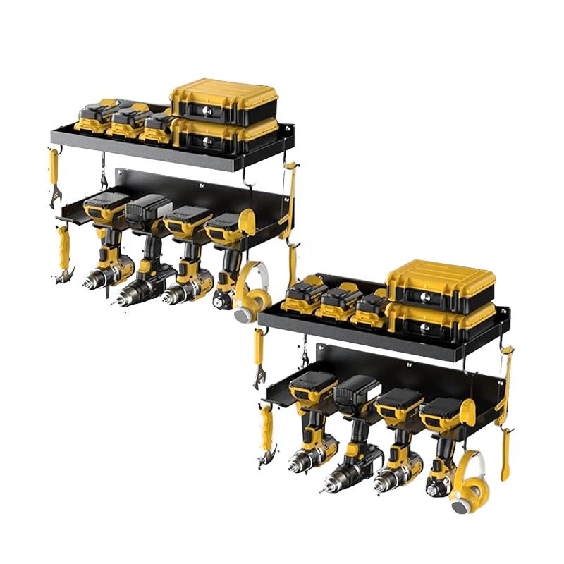 Metal Wall Garden Tool Organizer Set Garage Advanced Powder Tool Wall Mount Storage Garden Tool Organizer for Workshop Shed Pegboard Basement