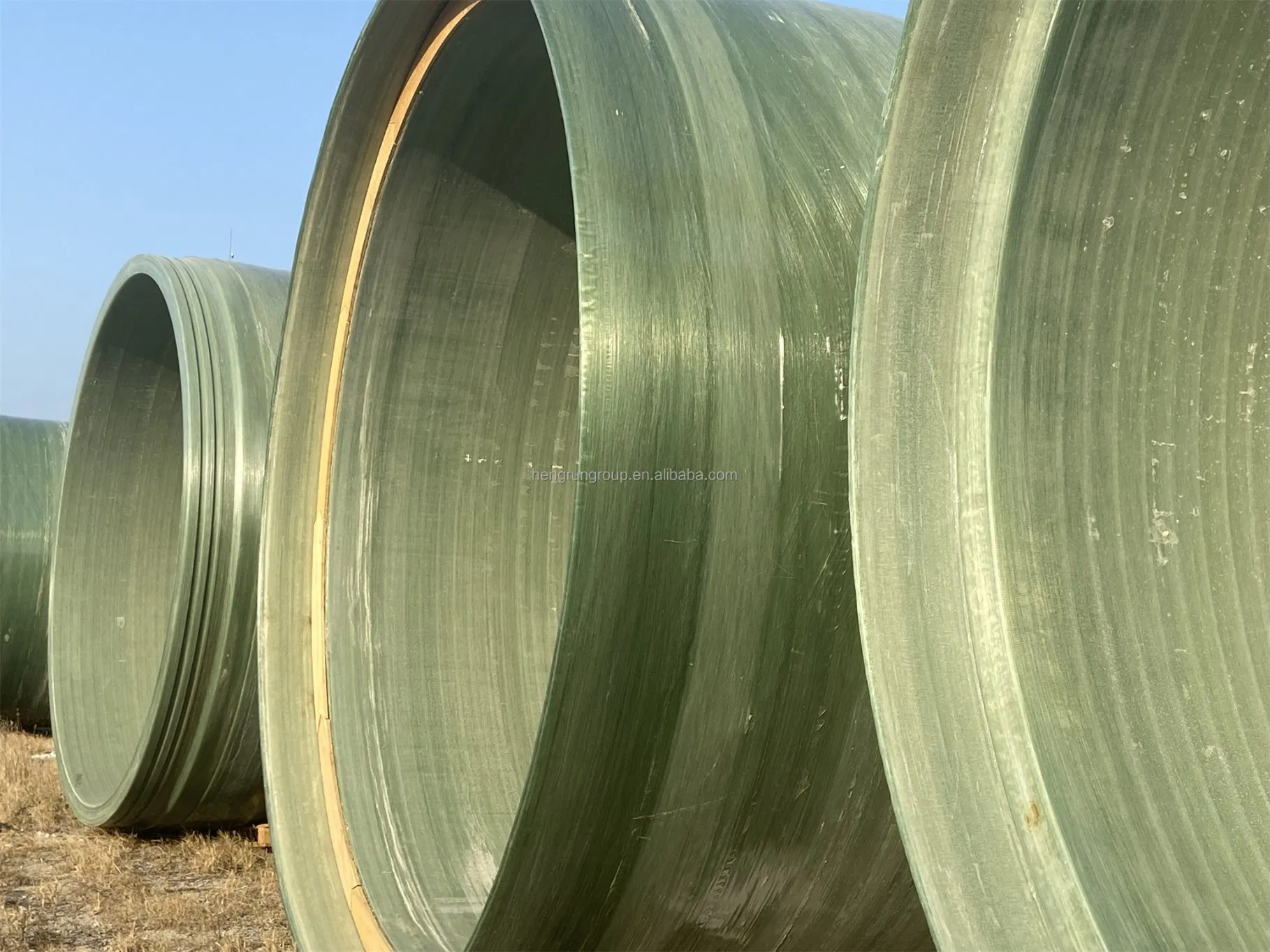 GRP FRP Fiberglass Cylinder Composite Fabric Chemical Water Pipes Price