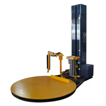Turntable Pallet Wrapping Machine with Safety Protection for Industrial Warehouse