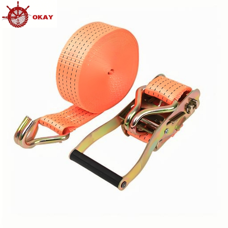 Heavy Duty Ratchet Strap for Truck Cargo Tie Down and Transport Securing Applications