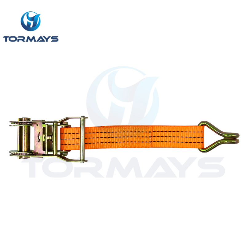 Logistics Transport Heavy Duty 1.5" Ratchet Strap with Double J Hook Strap Endless Ratchet Strap