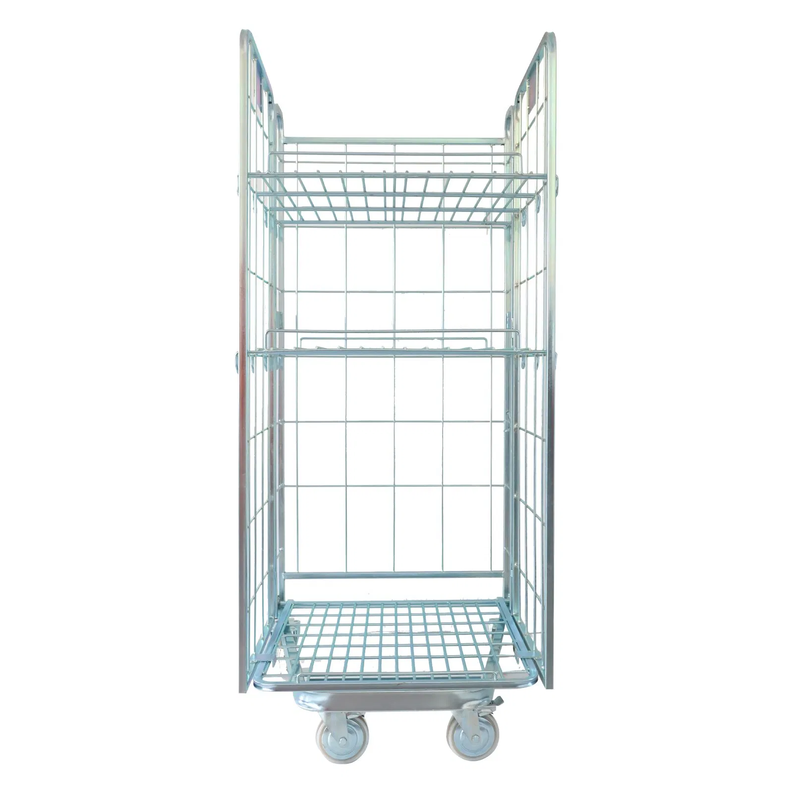 Warehouse Organization Metal Storage Cages Roll Trolley Cart with 600kg Load Capacity