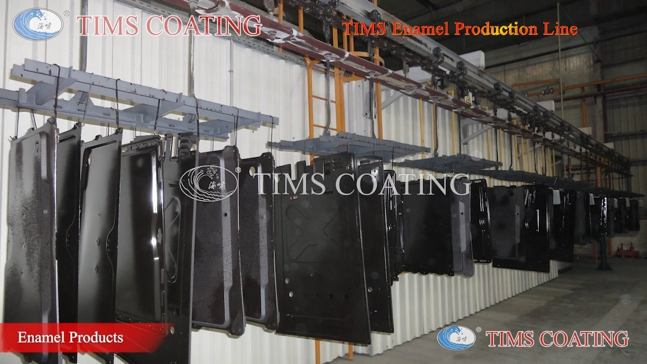 PLC Touchscreen + Mes Data Tracking Enamel Coating Production Equipment