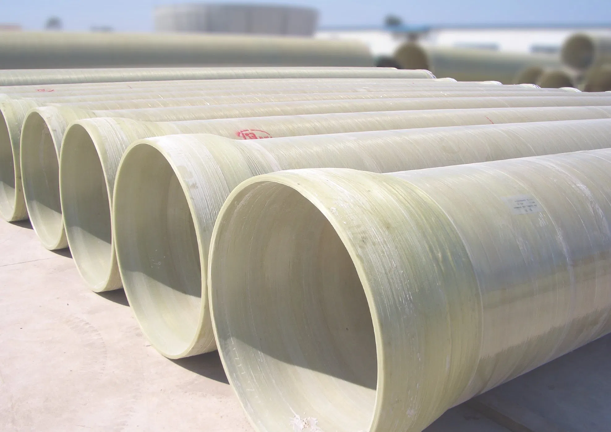 GRP FRP Fiberglass Cylinder Composite Fabric Chemical Water Pipes Price