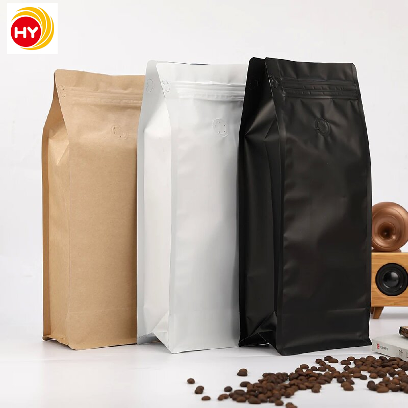 China Supplier Packaging Material Stand up Pouch Coffee Bean Pouch Packaging with Plastic Zipper Top and Aluminum Foil