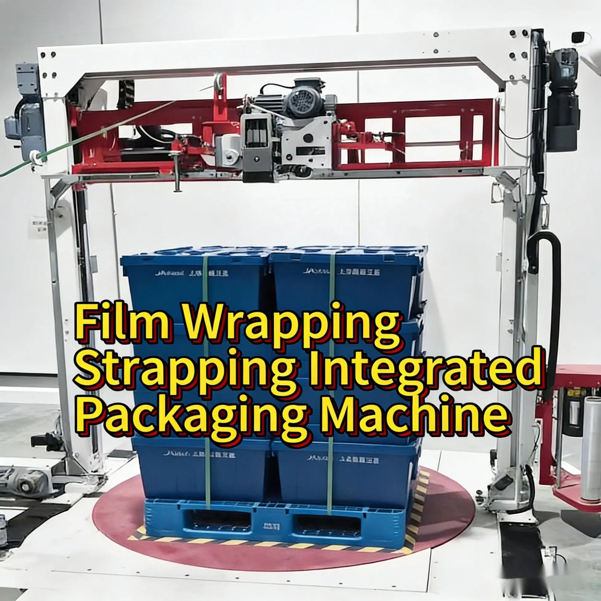 Compact Design Pallet Strapping and Wrapping Machine Ideal for Warehouses, Factories and Distribution Centers