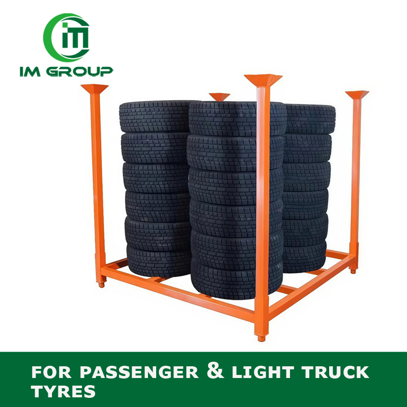 Heavy Duty Warehouse Powder Coating Stacking Tire Rack Storage System