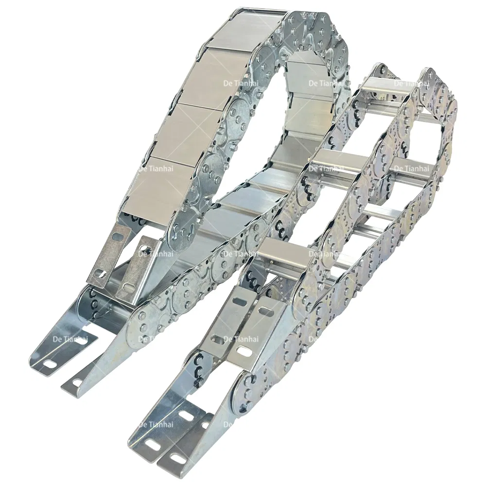Steel Cable Chain Hydraulic Pipe Protection Carrier Track Chain Metal Drag Chain CNC Machine Stainless Steel Cable Track