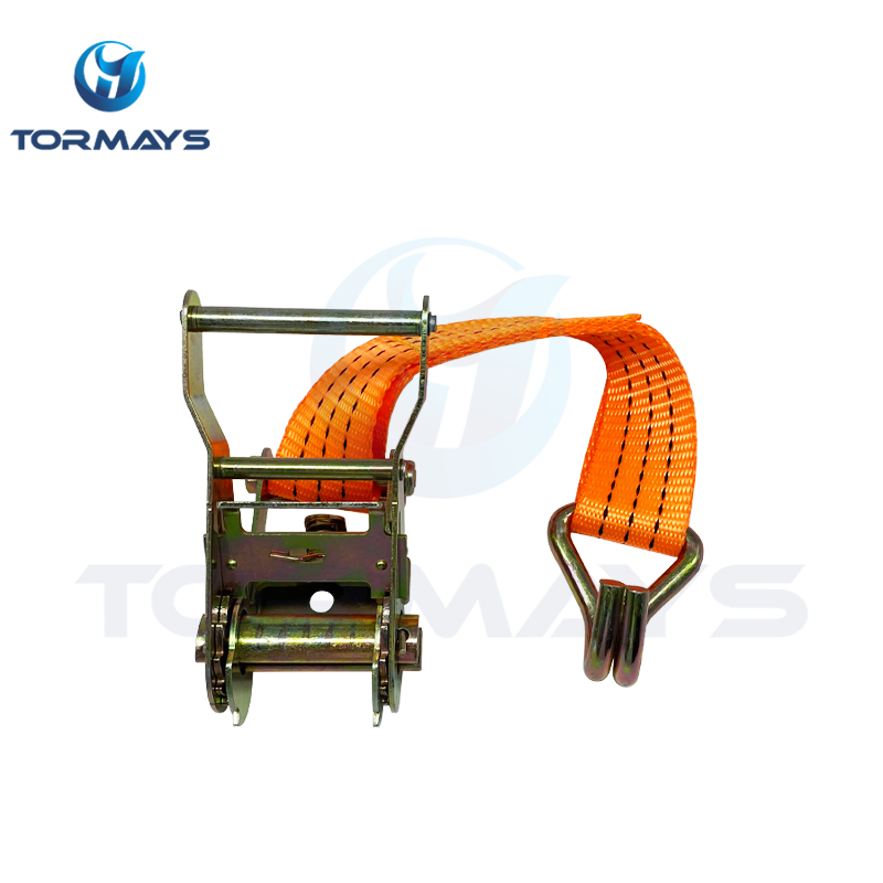 Logistics Transport Heavy Duty 1.5" Ratchet Strap with Double J Hook Strap Endless Ratchet Strap