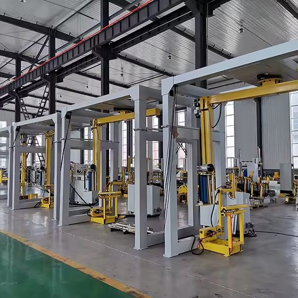Automatic Rotary Arm Pallet Wrapping Machine for Beverage Distribution Centers