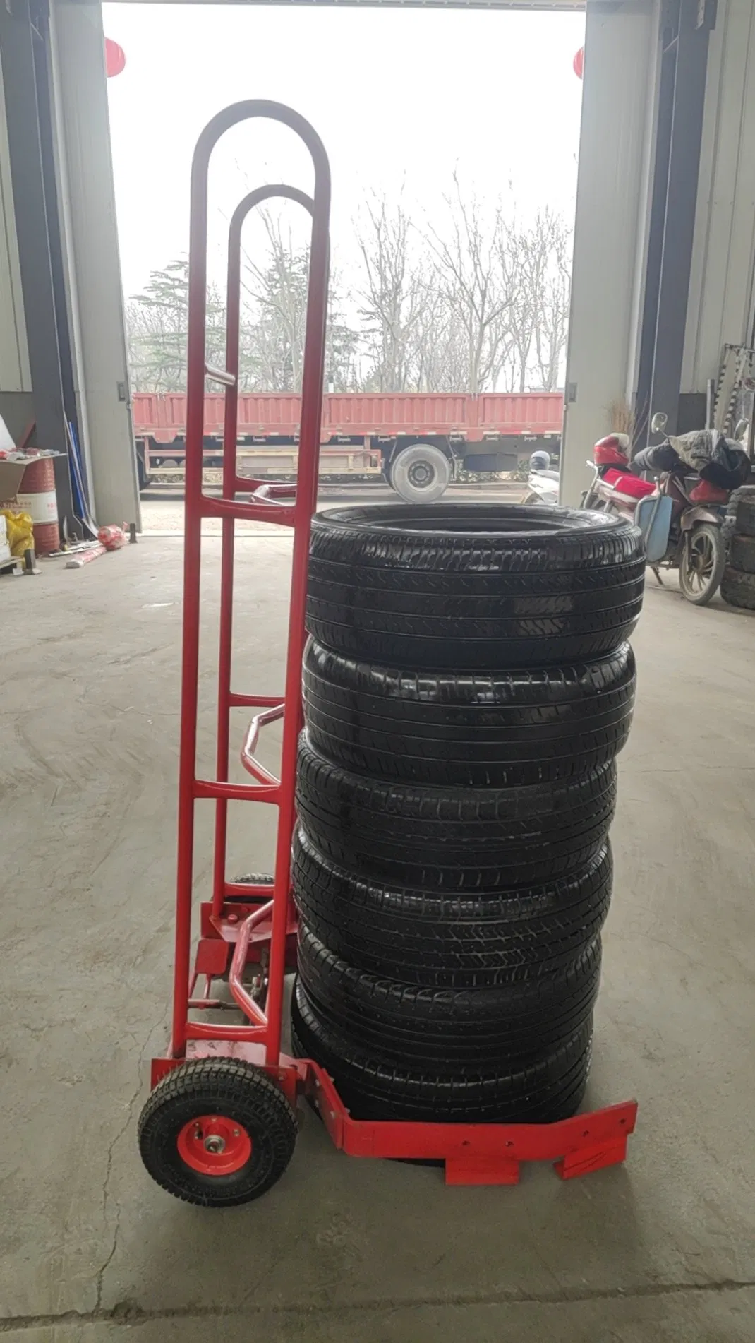Portable Tire Trolley Cart for Effortless Tire Transport and Organization