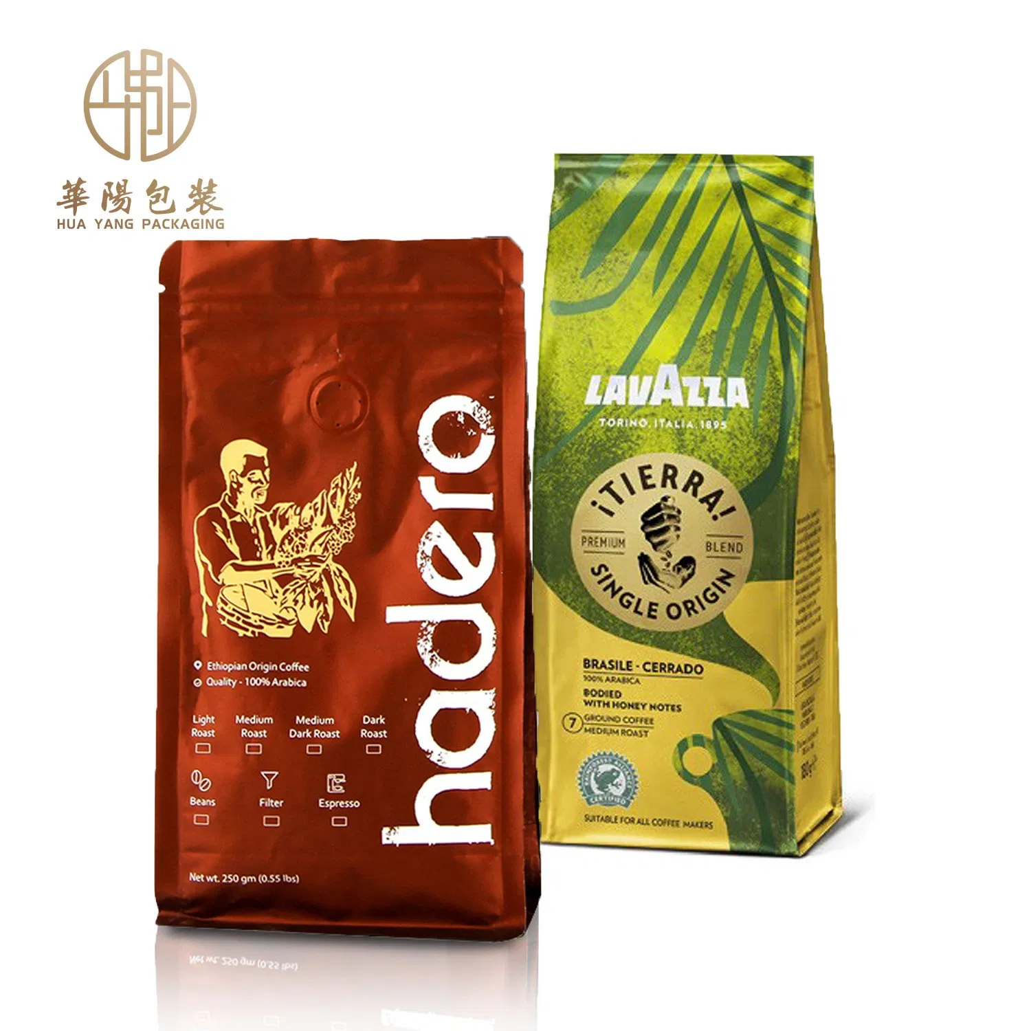 Wholesale Custom Stand up Disposable Ziplock Doypack Coffee Plastic Food Packaging