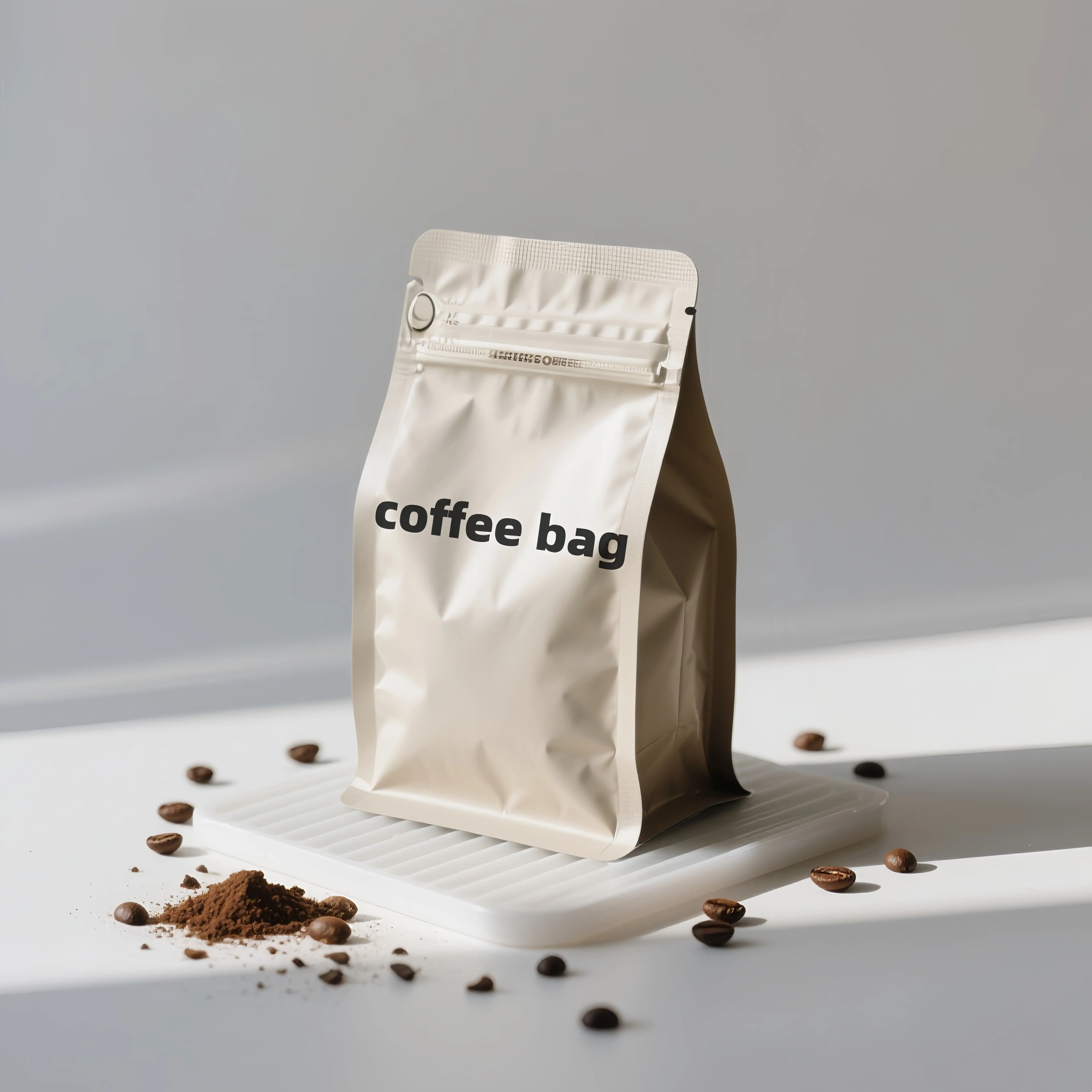Aluminum Foil Flat Bottom Degassing Valve Coffee Bags for Eco-Friendly 250g-1kg Packaging