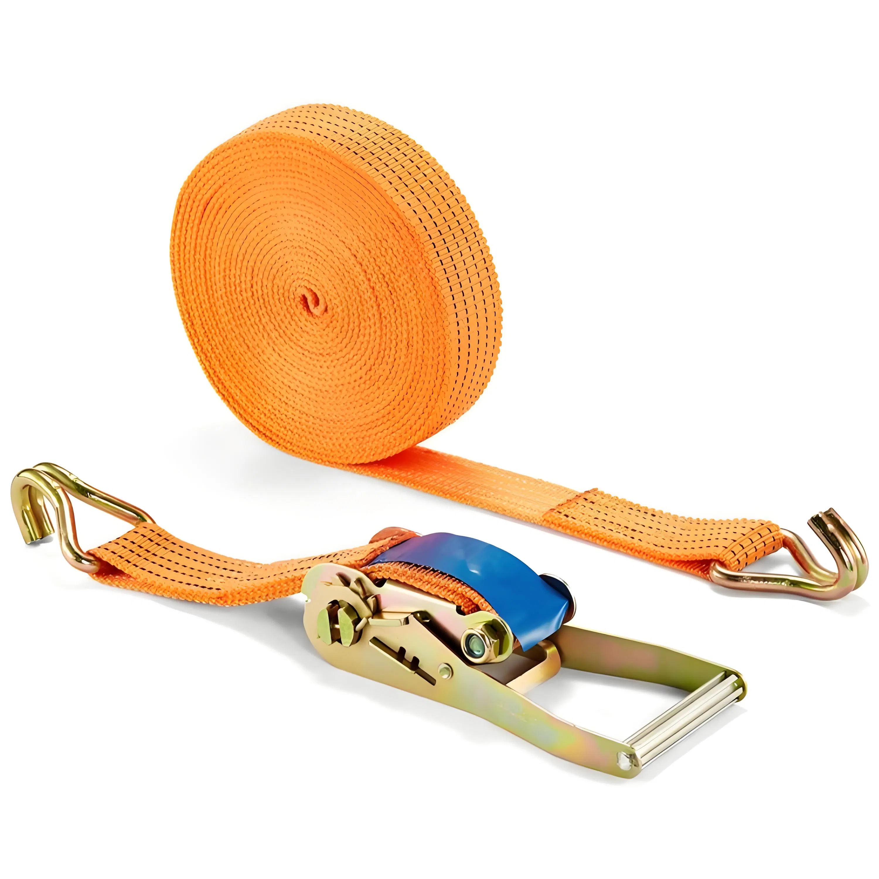 Ratchet Tie Down Belt for Machinery Transport and Heavy Cargo Securing