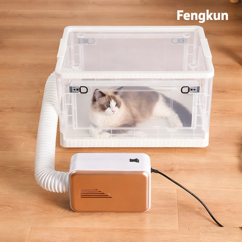 Home Use Bath and Dryer Box Pet Product Cube Shaped Cat Drying Solution