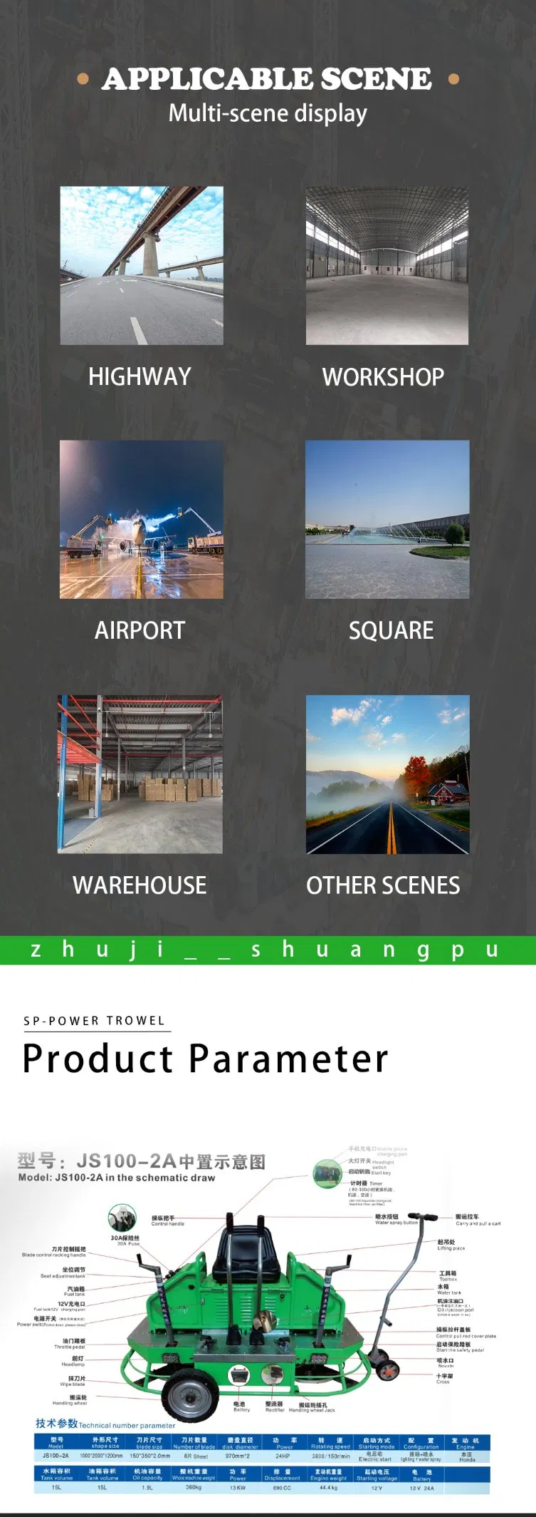 Ride-on Power Trowel Detail