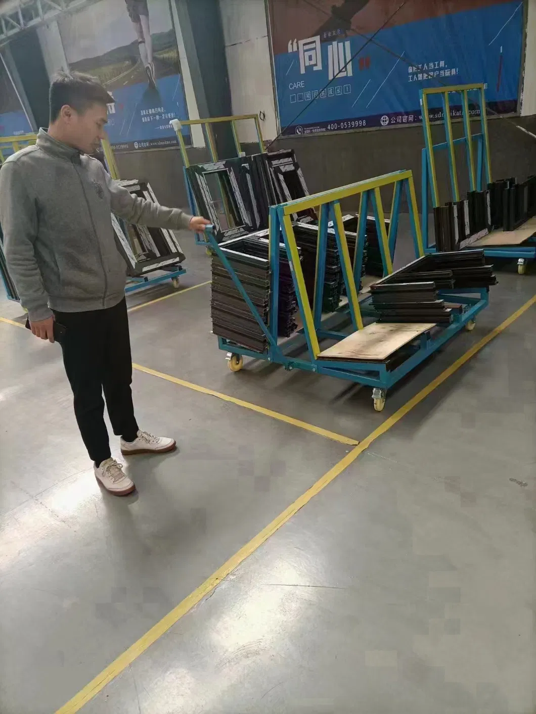 Window Storage Rack Front View