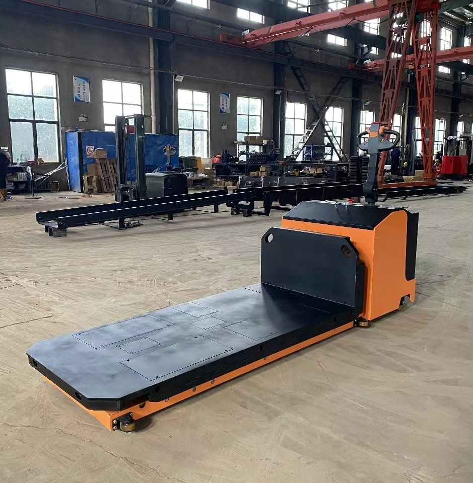 High Capacity Walkie Electric Flatbed Platform Truck for Heavy Cargo Handling