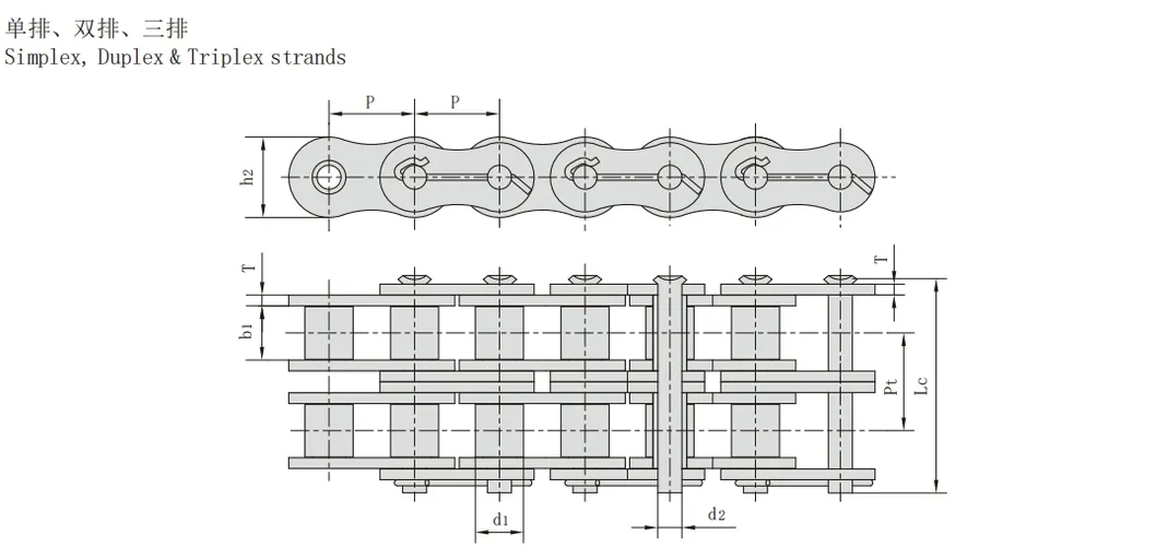 Heavy-Duty Simplex, Duplex, Triplex Chains