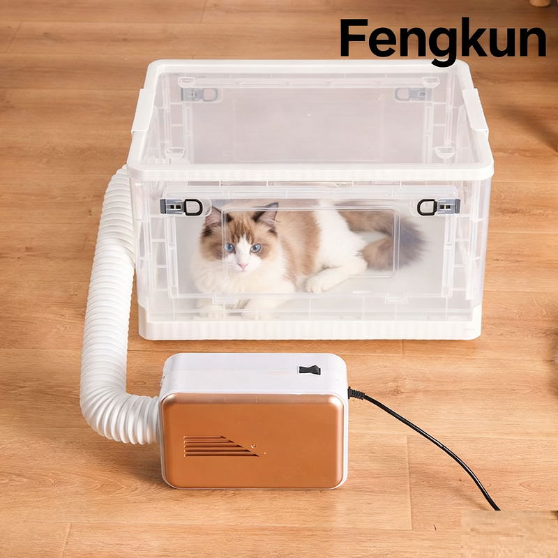 Home Use Bath and Dryer Box Pet Product Cube Shaped Cat Drying Solution
