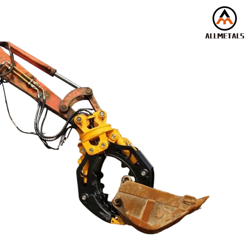 Excavator Hydraulic Rotating Grapple Scrap Material Handling Grapple Steel Grapple Wood Grabber Tool