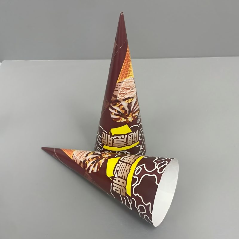 Custom Printed Disposable Food Grade Ice Cream Cone Packaging