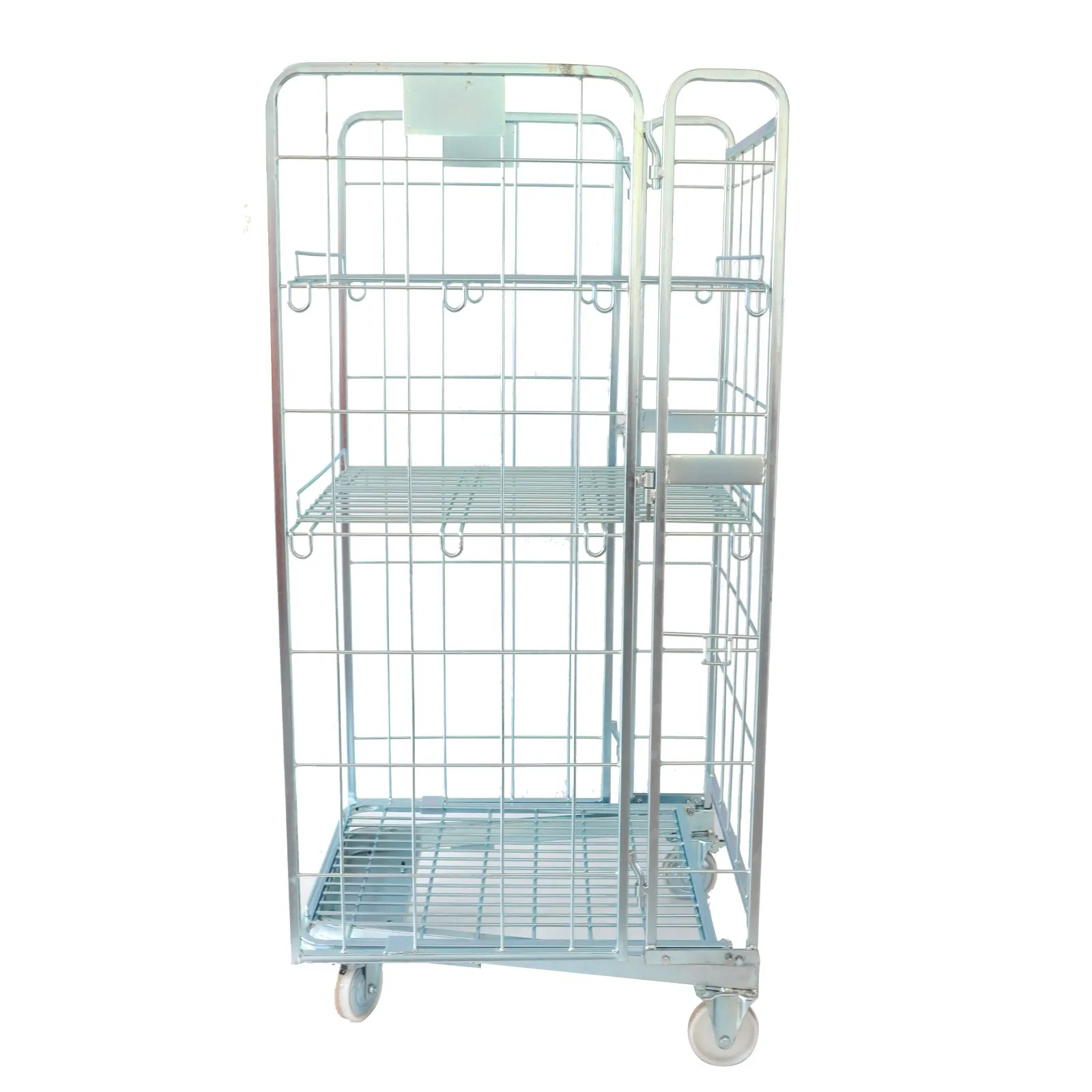 Warehouse Organization Metal Storage Cages Roll Trolley Cart with 600kg Load Capacity
