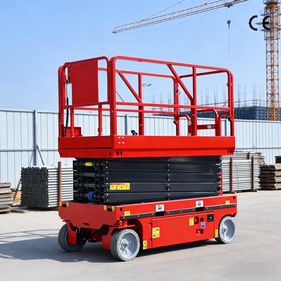 E-Commerce Warehouse Order Picking Scissor Lift Fle Xible Movement for High Altitude Top Shelf Goods Access Package Organization Hydraulic Lift