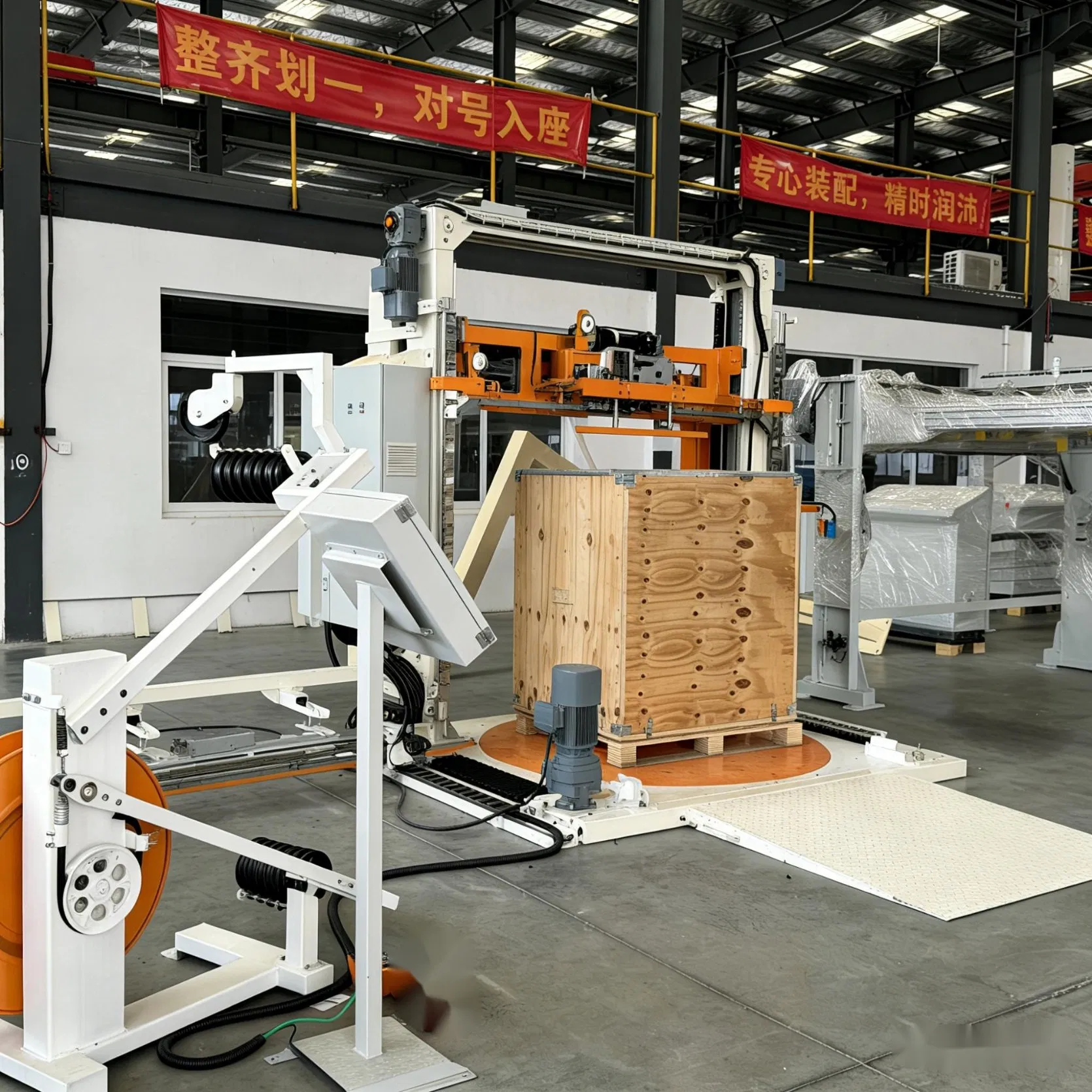 Compact Design Pallet Strapping and Wrapping Machine Ideal for Warehouses, Factories and Distribution Centers