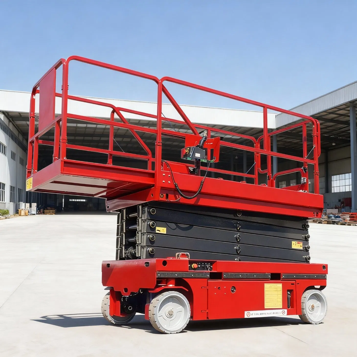 Logistics Park Shelf Organization Mobile Scissor Lift Hydraulic Lifting for High Level Shelf Access Aerial Work Platform 4m6m8m10m12m