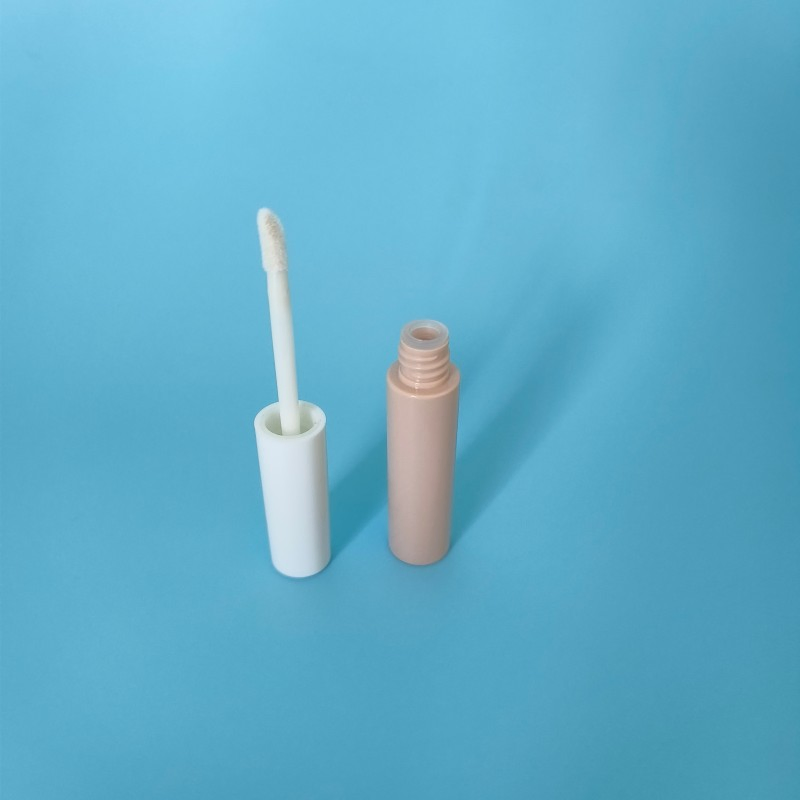 Fashion Pink Color Lip Gloss Tube Packaging with Foot Applicator for Cosmetic Packaging