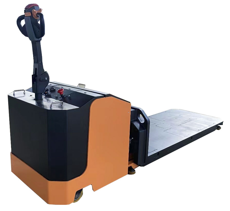 High Capacity Walkie Electric Flatbed Platform Truck for Heavy Cargo Handling