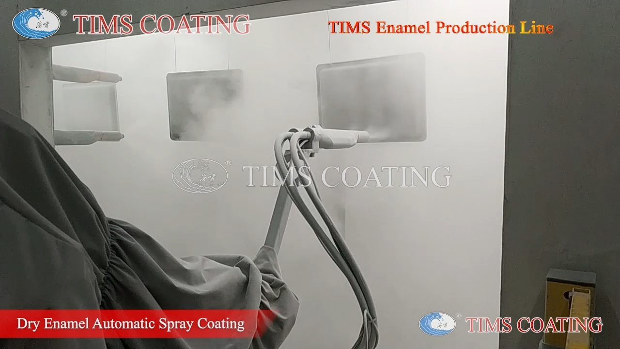 PLC Touchscreen + Mes Data Tracking Enamel Coating Production Equipment