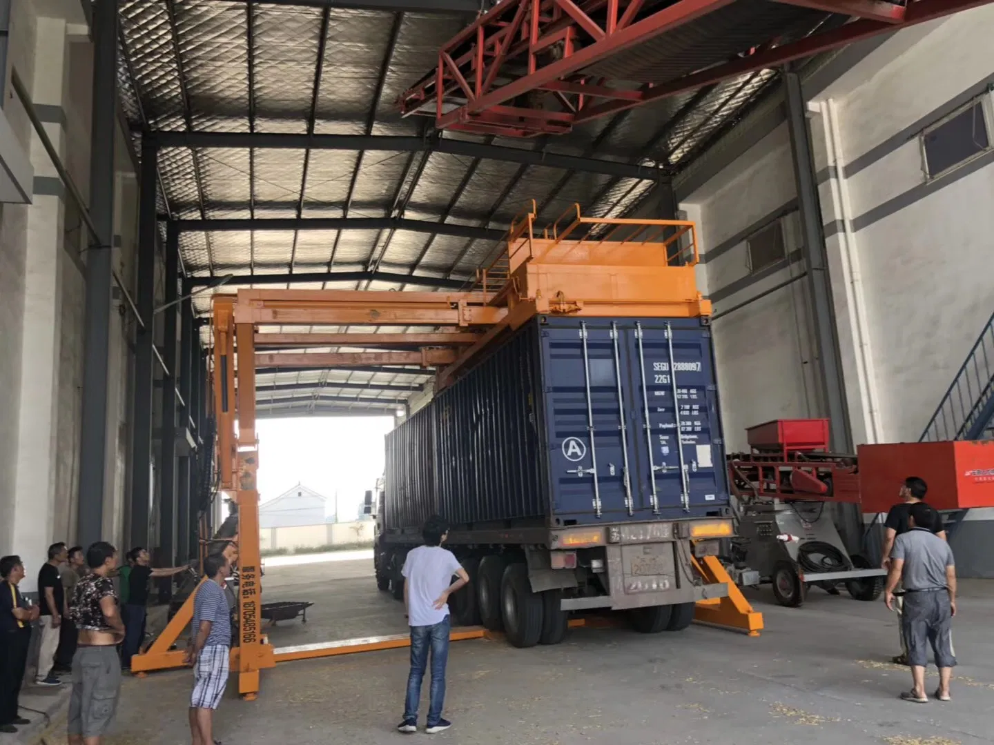 Hot Sale Container Tilting 30ton 35ton Load Capacity Double Single Lane 90/180 Degree Tilting System for 20FT Material Material Handling Equipment