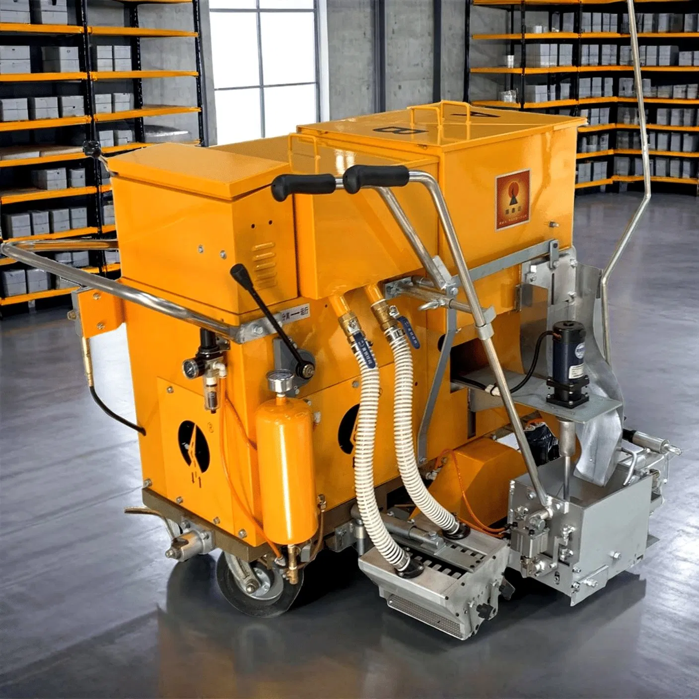 Hw Manual Push Industrial-Grade Shaking-Scraping-Vibration Integrated Road Traffic Safety Marking Machine