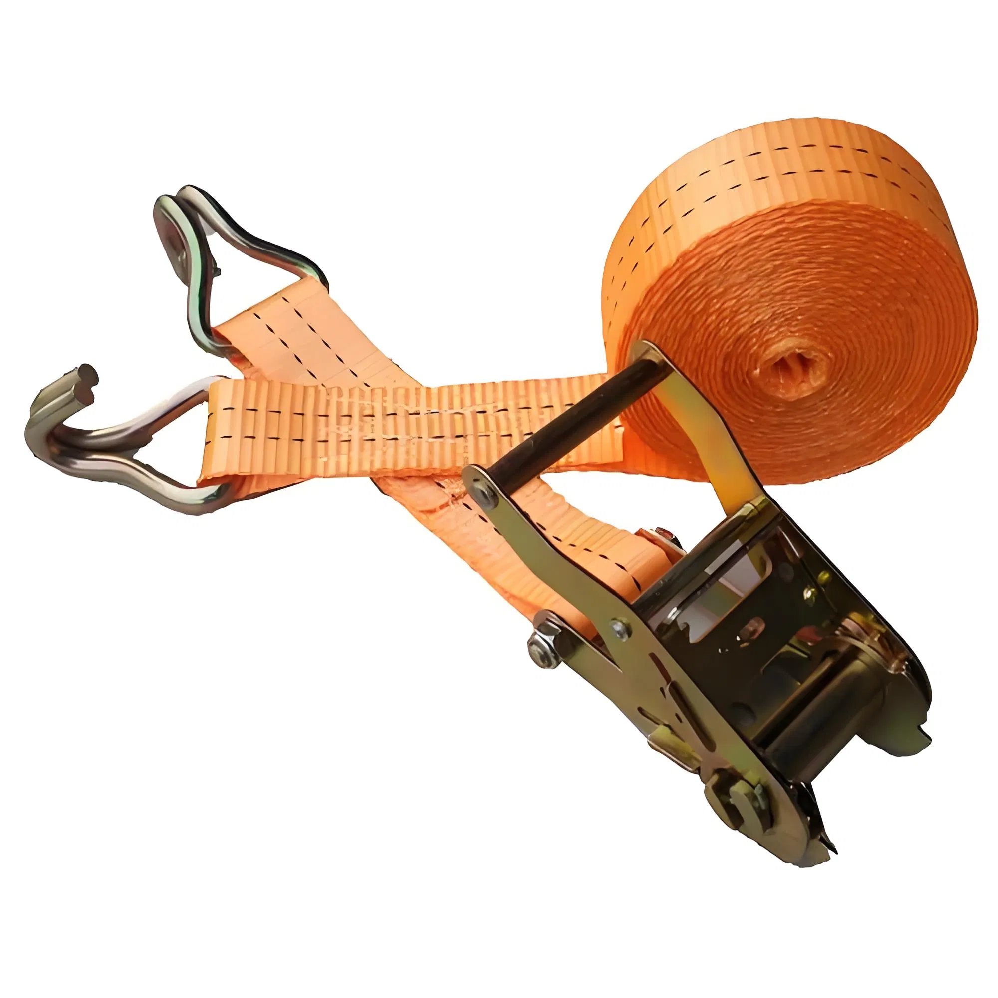 Strong Polyester Ratchet Strap for Container Cargo Securing and Freight Transport