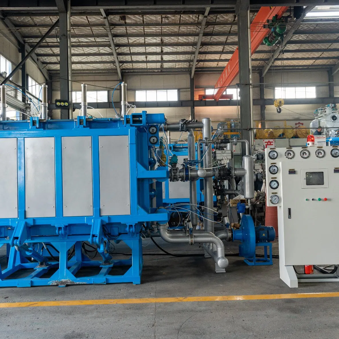Energy-Efficient Horizontal EPS Block Molding Equipment with Advanced Thermal Insulation Technology, Suitable for Cold Chain Packaging