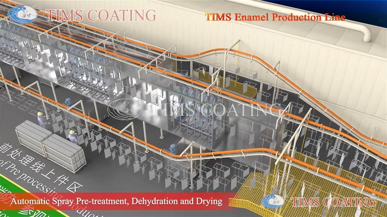 Powder Recovery ≥95% Customized Enamel Coating Production Line/Equipment