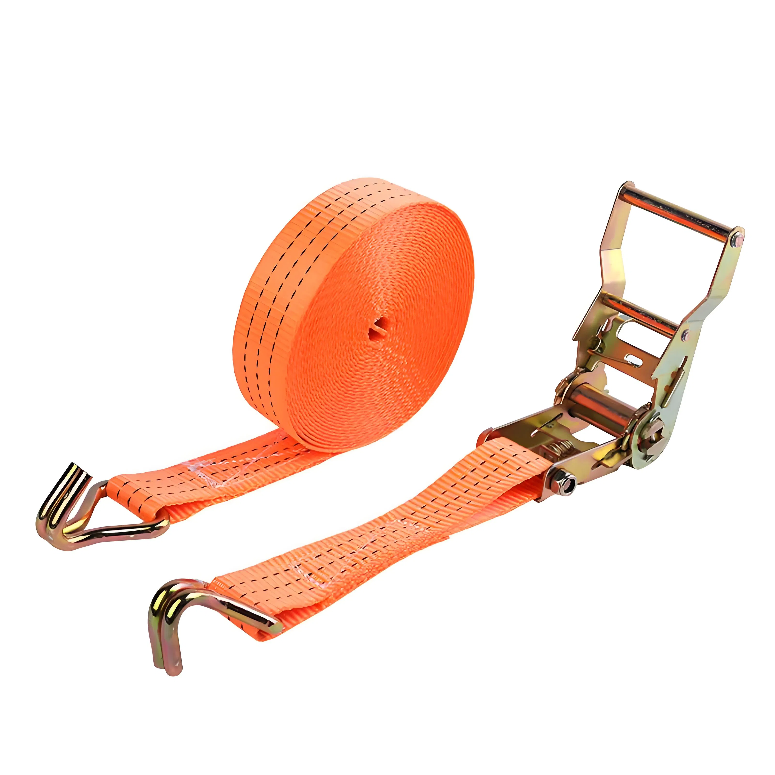 Heavy Duty Ratchet Tie Down Strap for Cargo Securing and Transport Applications