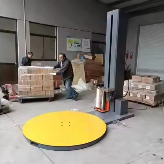 High Efficiency Pallet Stretch Wrapping Machine for Distribution Center