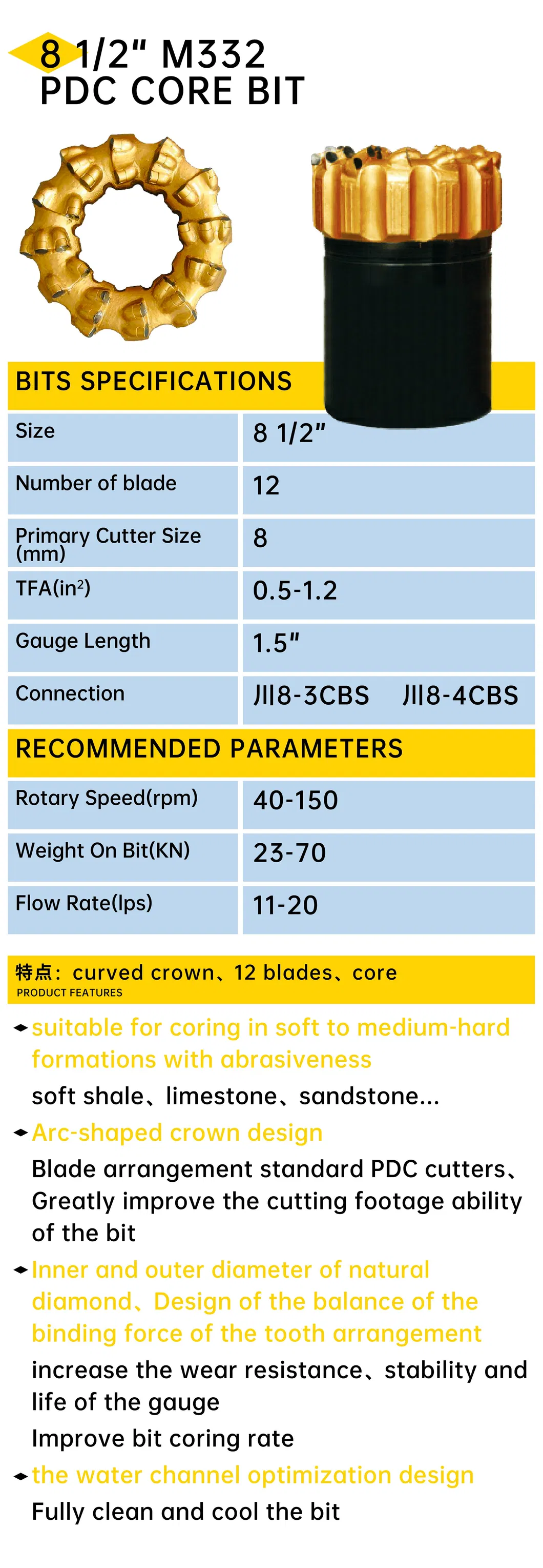 Drilling Tool Specifications