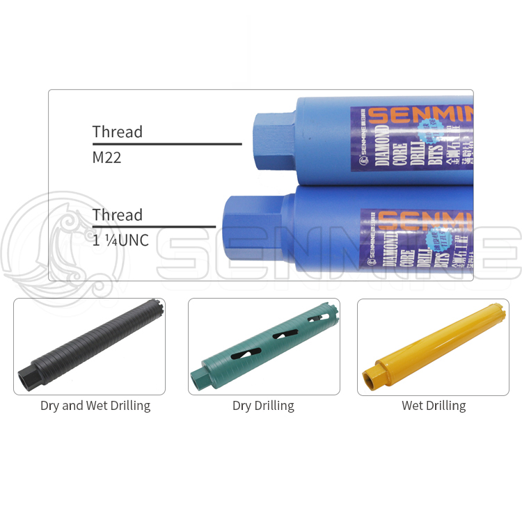 Diamond Segments Sintered Air Conditioning Installation Glass Wet Stone PDC Concrete 152 Core Drill Bit