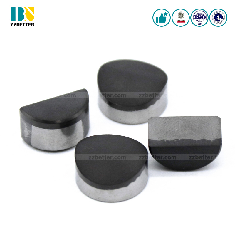 PDC Cutter 1/2 Round Diamond Cutter Half Moon PDC Cutter Half Moon for Stone Cutting