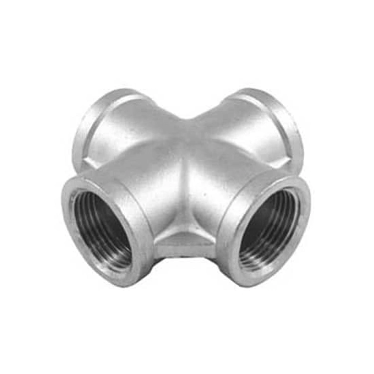 Densen Customized 4 Way Cross Pipe Fitting Socket Weld Threaded Cross Ductile Iron Cross Pipe Fittings