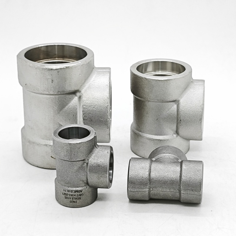Carbon Steel Stainless Steel 316L A105 Welding Welded Flange Tee Pipe Fittings