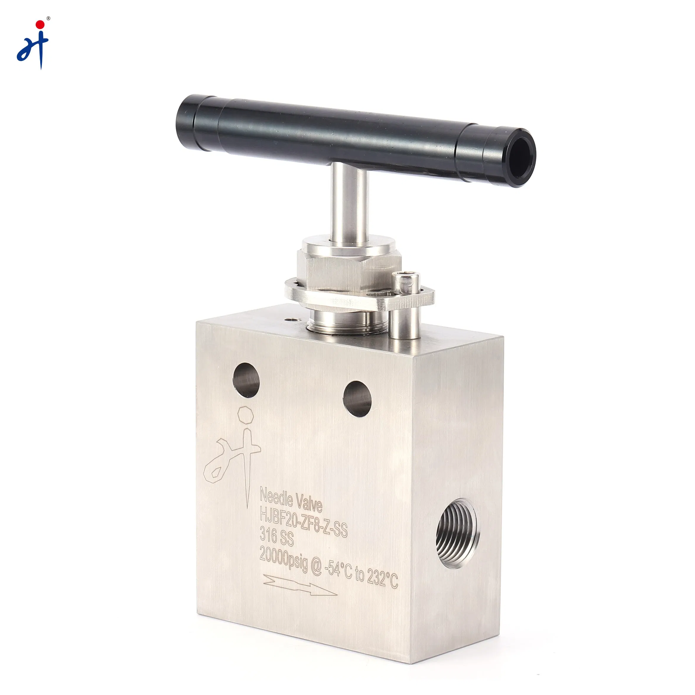 20000psi High Pressures Manual Control Needle Valve Stainless Steel Instrument Valve Female Thread