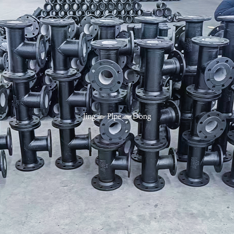 ISO2531 En545 En598 DN80-DN3000 Zinc/Bitumen/Epoxy Flanged Duckfoot 150X90 Ductile Iron Pipe Fitting for Water Supply