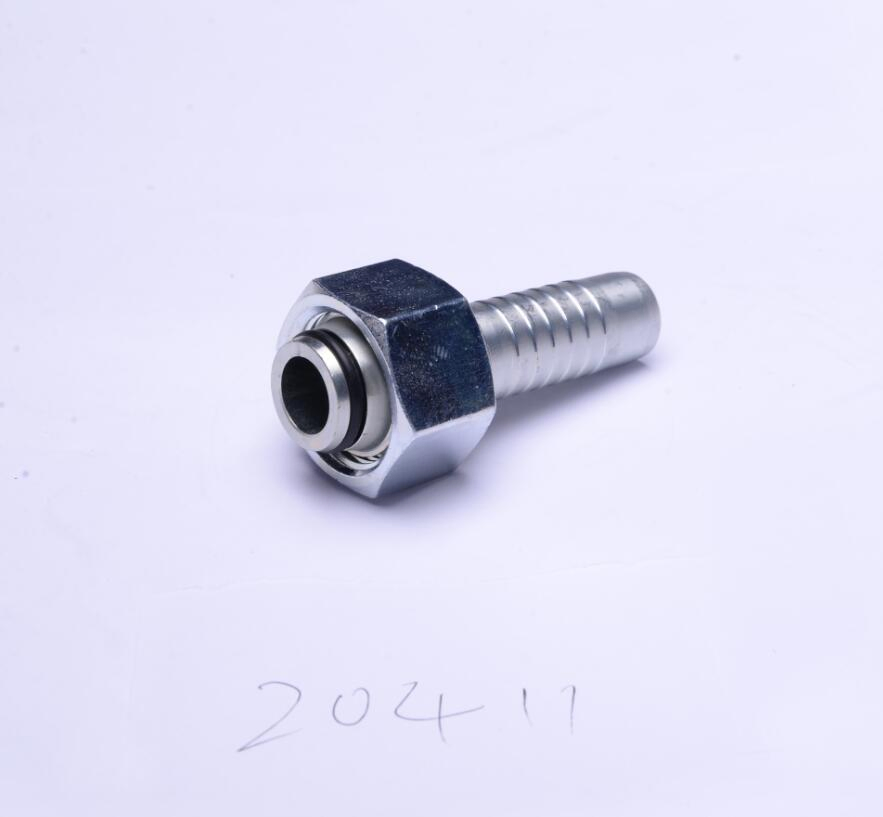 Carbon Steel SAE J514 Jic 37 Female Crimp Fittings Hydraulic Hose Fitting